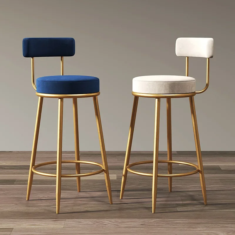 Retro Bar Chairs Home Bar Chairs Creative Backrest Coffee Shop Front Desk European High Stools Kitchen Stools
