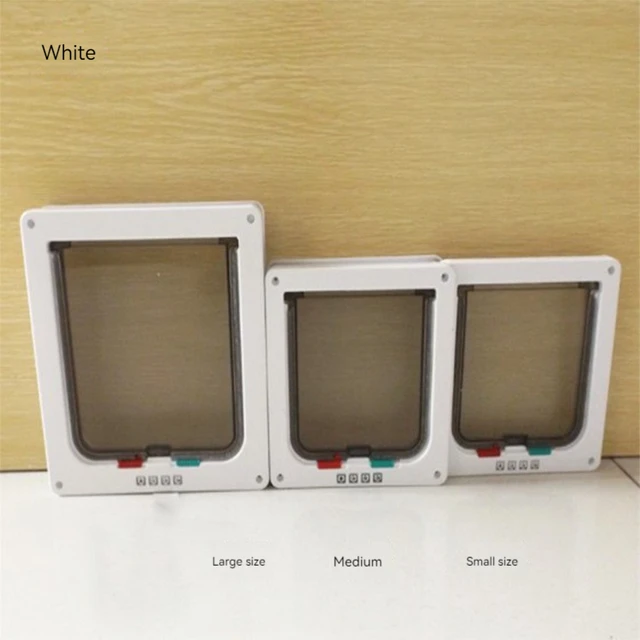 Security Lock Flap Door for Dog Cats Kitten ABS Plastic Small Pet Gate Door Kit Cat Dogs Flap Doors Dog Cat Accessories 3