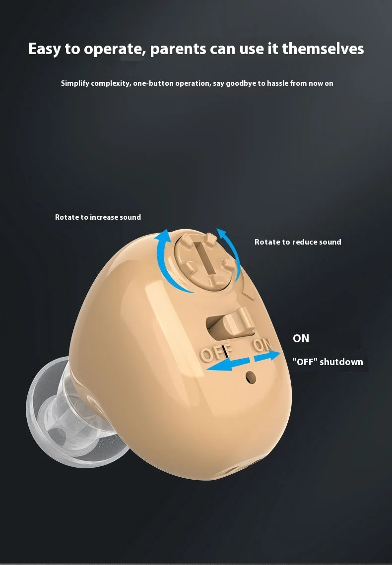 1 Pcs Wireless Rechargeable Hearing Aid Digital Chip Invisible Professional Soun