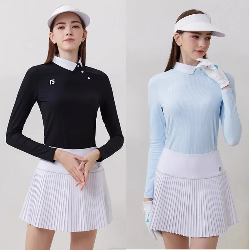 sping Autumn golf wear Golf Women's Skirt Casual Quick Dry, Breathable Elastic Pleated Pant Skirt ladies golf shirt long sleeve