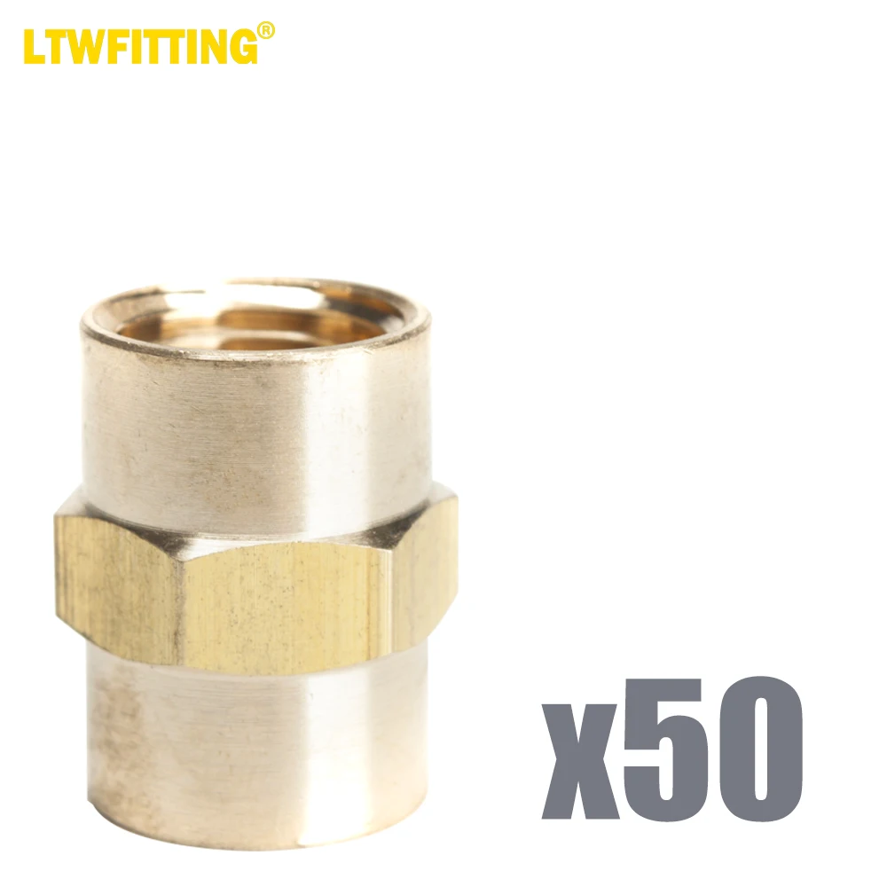 

Латунная стандартная Соединительная муфта 1/4x1/4 дюйма, Женская трубка NPT FNPT FPT для лодки с водой (комплект из 50 шт.)