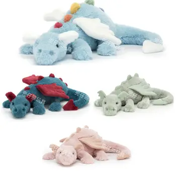 30cm/50cm/70cm Cute Snow Dragon Plush Doll Sky Dragon Blue Dragon Golden Dragon Doll Pillow Pet Cat Play Interaction Toys