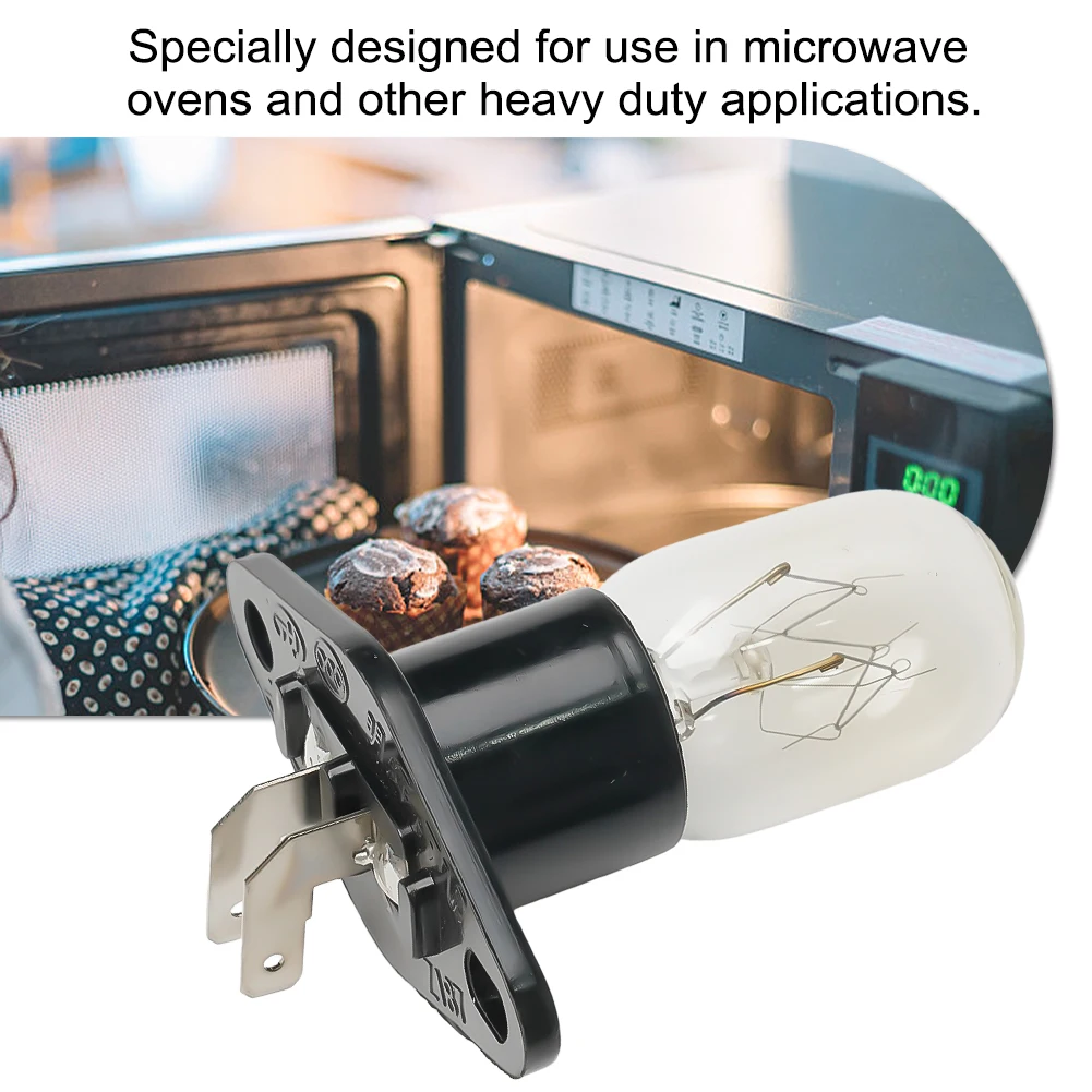 1pcs 2A 250V 20W Microwave Oven Bulb Ovens Light Halogen Lamp Bulbs Base 2-Pins For Microwave Oven Kitchen Accessories ﻿