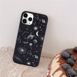 Adorable Celestial Space-Themed Shockproof Phone Case - Moon, Stars, and Planets Design for iPhone XR (-1)