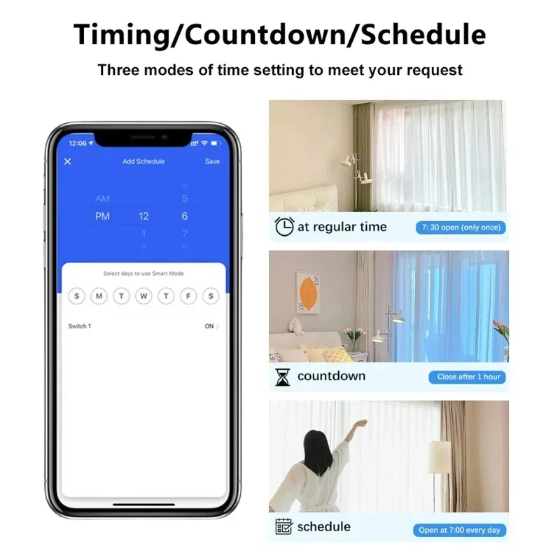 Tuya WiFi/Zigbee Curtain Automation Module Blinds Switch Connected Roller Shutter Electric Motor Work with Alexa Google Home smart blinds switch