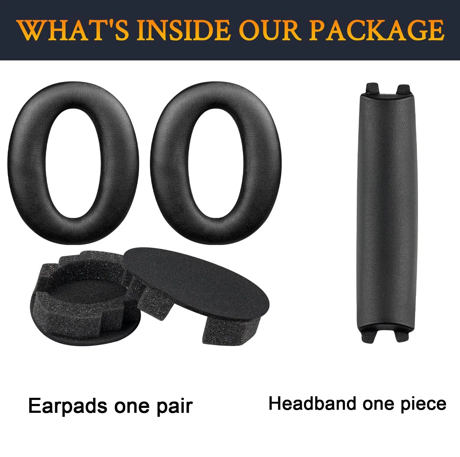 EarPads + Headband Kit for Sony WH-1000XM2 (WH1000XM2) & MDR-1000X (MDR1000X) Headphones Replacement Headstrap Pad Ear Cushions