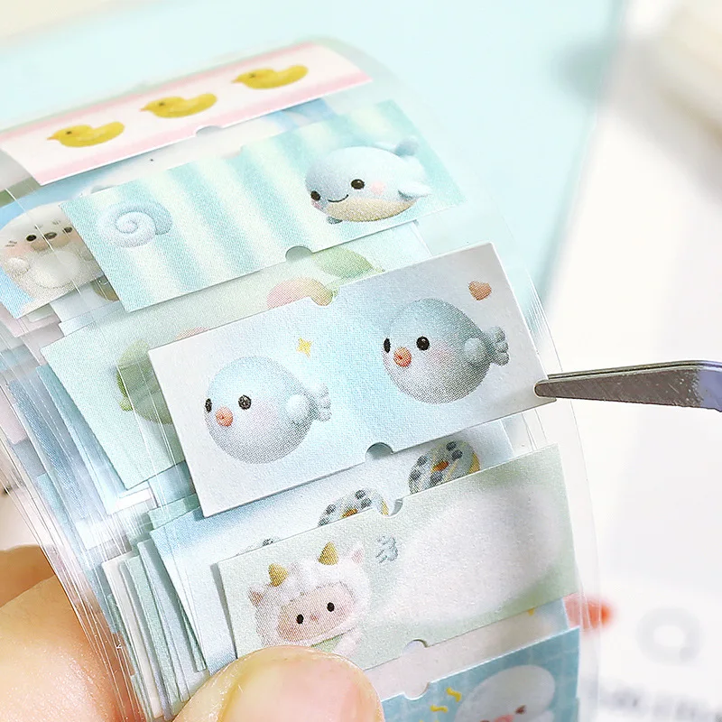 1PC 소프트 다이어리 시리즈 와시 테이프 쓰기 가능한 종이 장식 콜라주 접착제 DIY 스크랩북 핸드메이드 마스킹 어린이 문구류