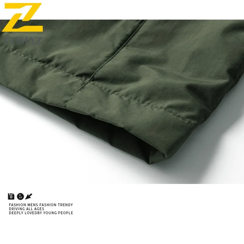 COMXZ Multi Pocket Coat Loose Windproof Outdoor Travel Work Biker Jacket Adventure Breathable Wear Resistant Men's Outerwear