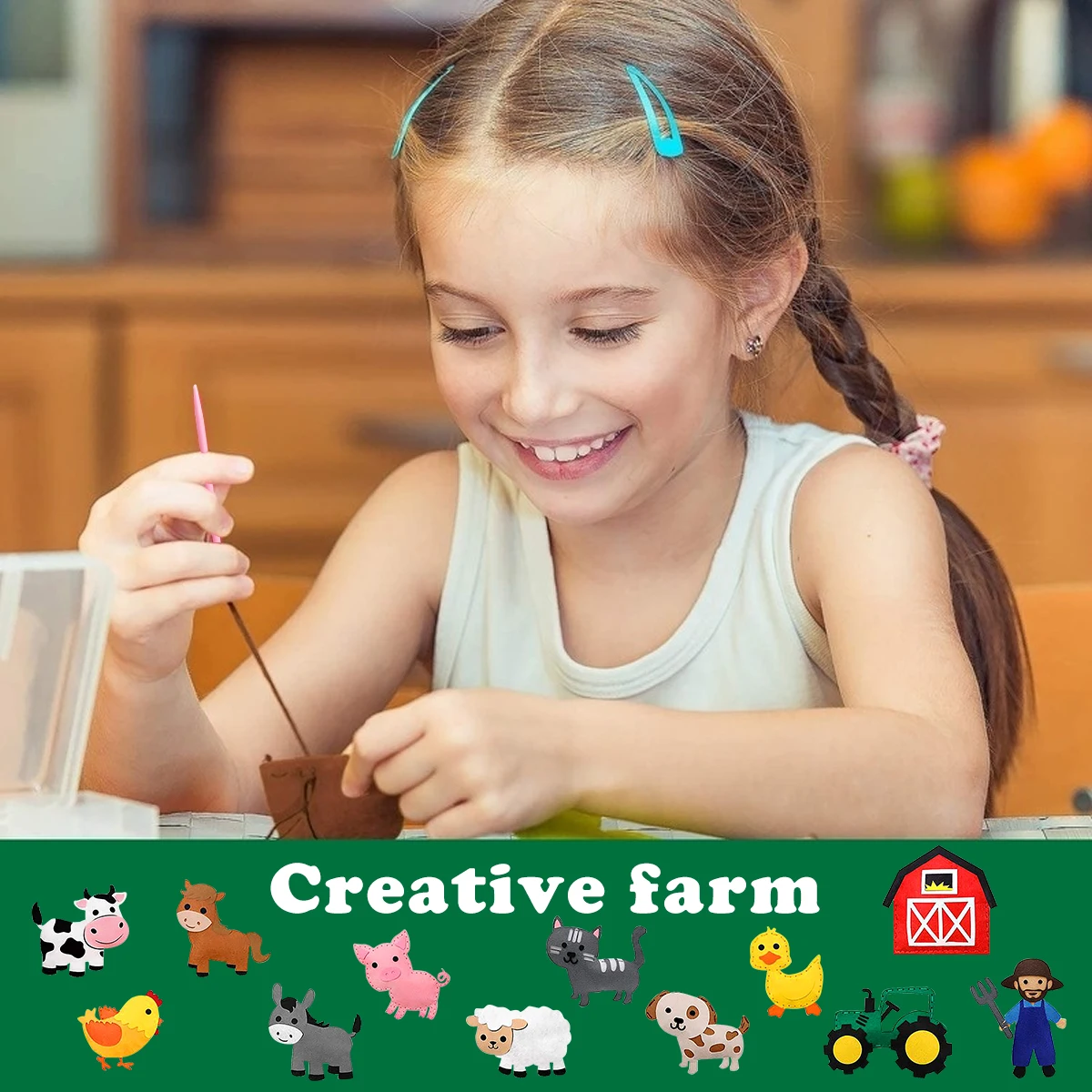 DIY Animal Sewing Kits Felt Toys Crafts Early Kids Education Sensory Set sewing craft kit