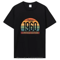 Classic Men T Shirt Vintage 1960 Limited Edition Short Sleeves Pure Cotton T-shirt O-neck Birthday Old Tee Tops Oversize