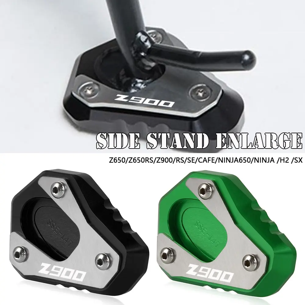 

Motorcycle Kickstand Foot Extension 2023 For KAWASAKI Z900 Z900RS Z900SE Z900RS Cafe 2017-2020 2021 2022 Side Stand Enlarger Pad