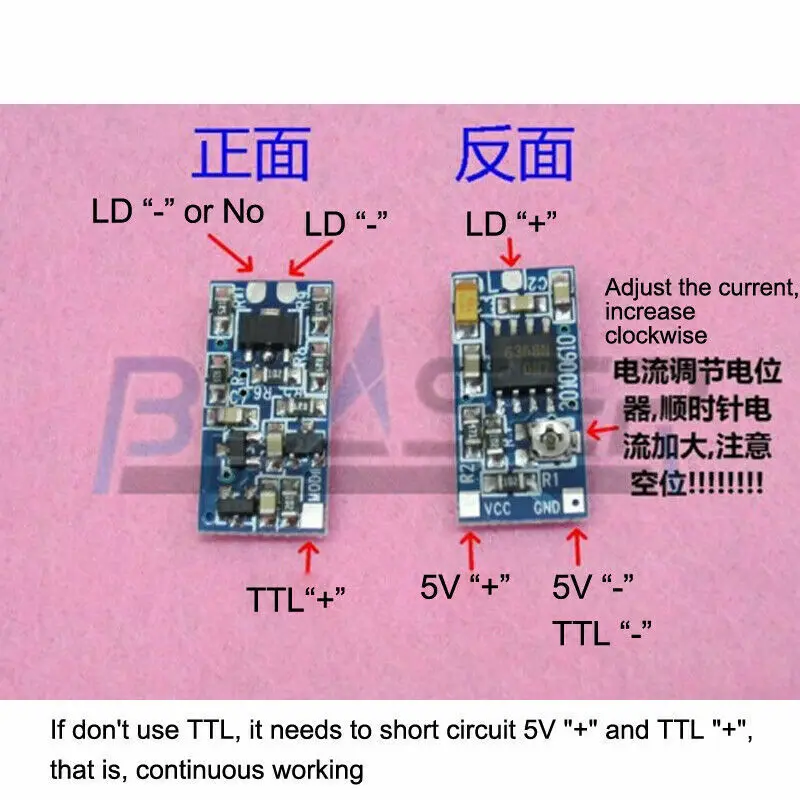 Laser driver 5pcs 808nm 980nm infrared diode module 5V power supply board TTL modulation