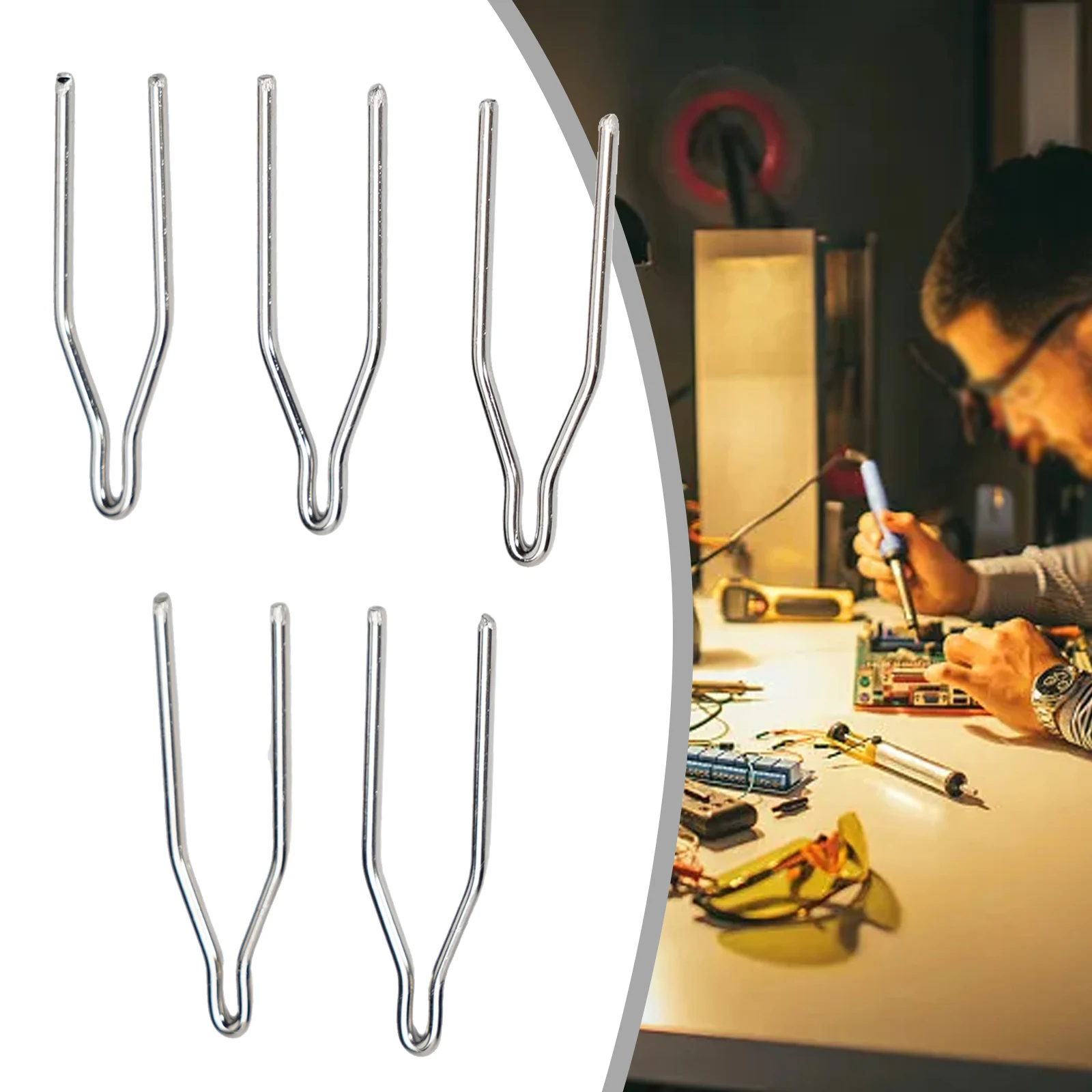 10 Pack Soldering Iron Tips – Replacement Set For Electric Welding Guns (1.5mm Diameter, 15mm Joint Distance)