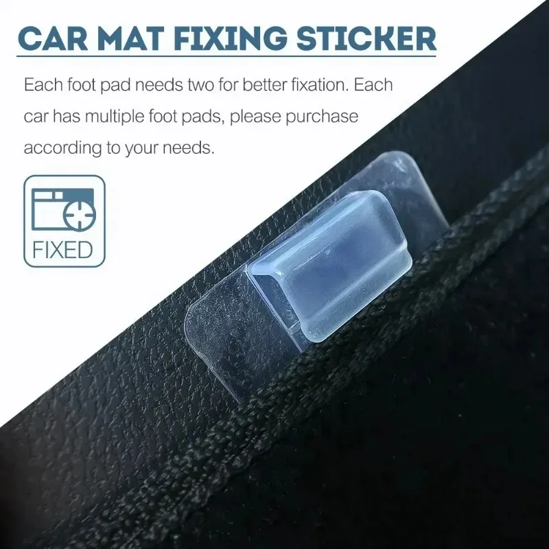 No-Drill Car Mat Clips Anti-Slip Adhesive Fixing Lock Kit Invisible Holder for Floor Trunk Cargo Mats Car Mat Shifting Fix