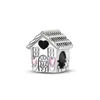 New Pink Heart Family Tree Pendant happy tree Charms house Beads Fit Original Bracelet Accessories 925 Silver Women Jewelry Gift 4