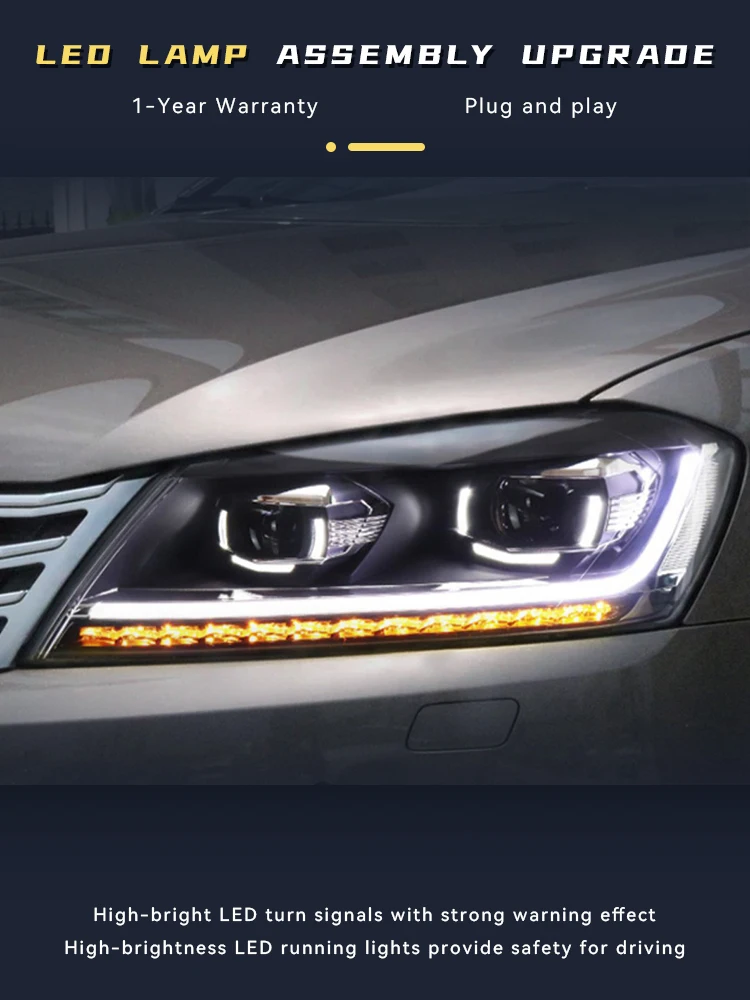 

Headlight For Volkswagen VW Passat B7 2012-2016 DRL LED Projector lens Headlights Upgrade Xenon New Design Front Lamp Accembly