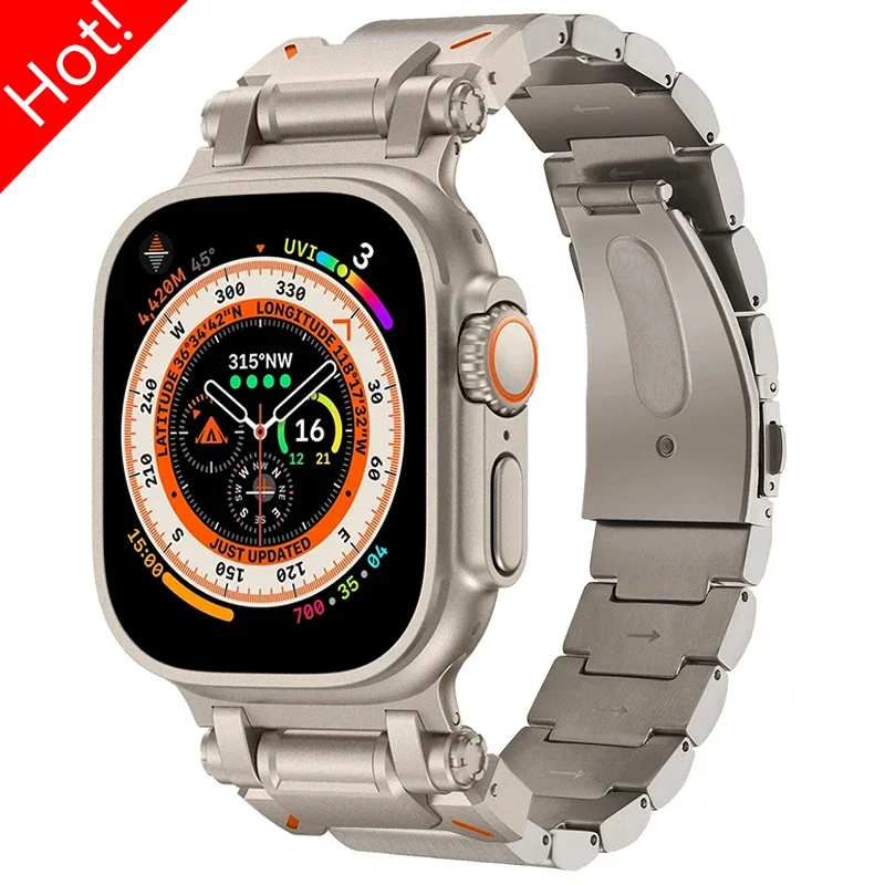 Titanium Strap for Apple Watch Band Ultra 2 1 49mm 45mm 42mm 44mm Metal Correa for Iwatch Series Ultra 2 9 8 7 6 5 SE 4 Bracelet