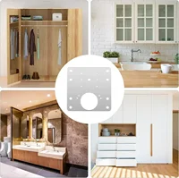 ขายส่งสแตนเลสบานพับตู้ซ่อมแผ่นชุดบานพับประตูแผ่นยึดพร้อมรูสําหรับห้องครัวตู้เฟอร์นิเจอร์ 4