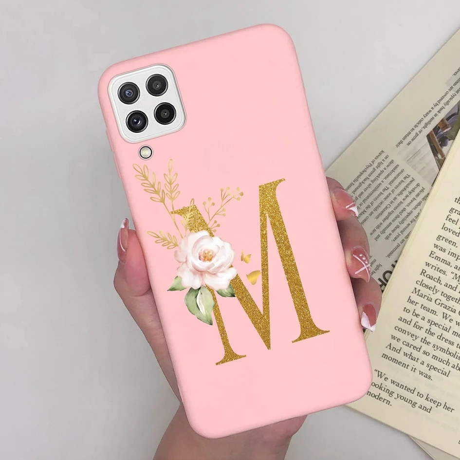 Luxury Pink Silicone Soft TPU Phone Case - Protective Back Cover with A-Z Letters