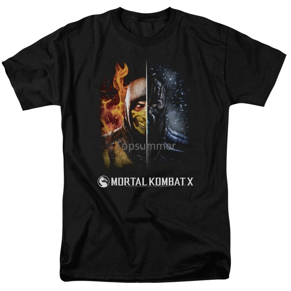 

Лицензированная футболка для взрослых Mortal Kombat Fire And Ice