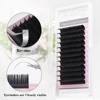 Qeelasee Flat Ellipse Eyelashes Split Tips Lashes 0.15 0.20 0.25Matte C D CC DD Black Color Super Soft Natural 2
