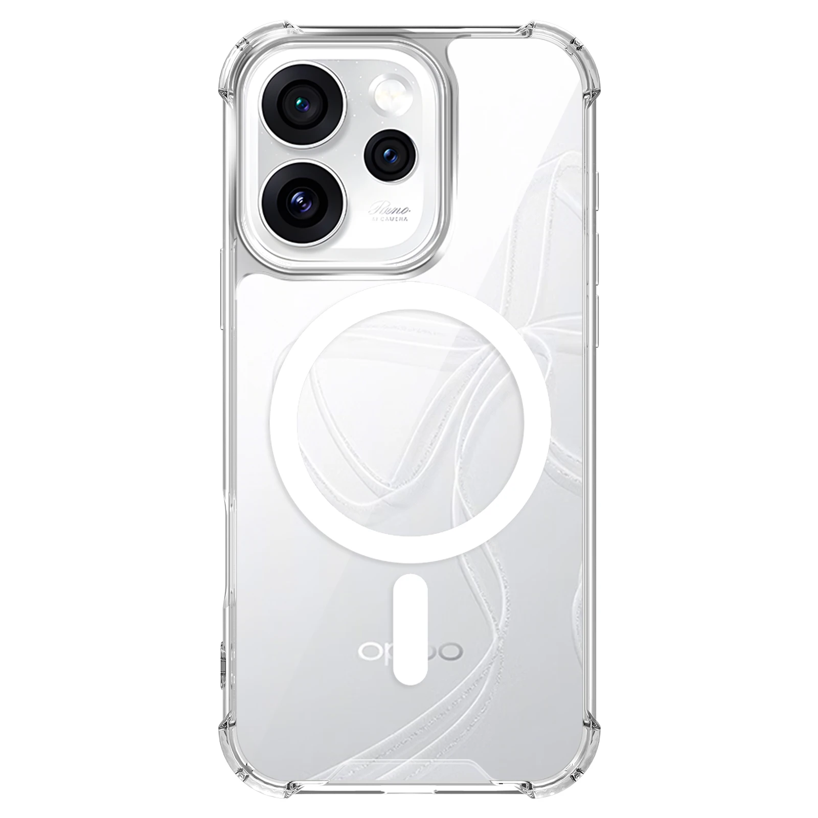 Silicone Shockproof Magnetic Transparent Phone Case Cover