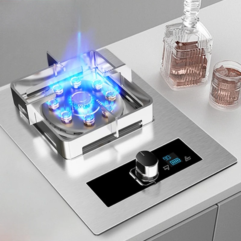 Home Tabletop LPG Stove, Natural Gas Energy Saving Slammer Single Burner, Built-in Nine-Cavity Flame Stove, Gas Cooker