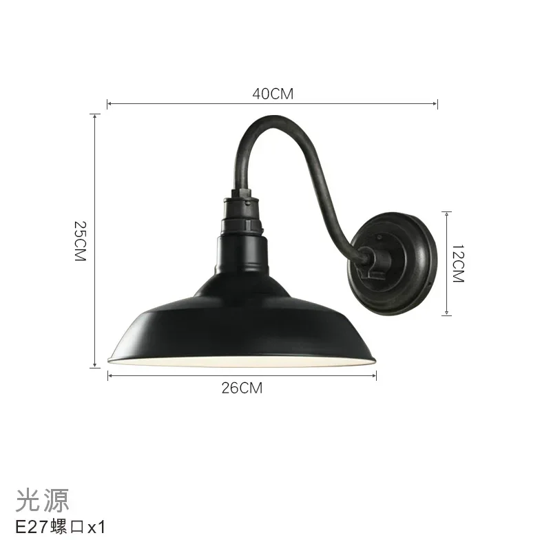 Retro Vintage Wall Mounted Lamp Loft Industrial Rust American Style Outdoor Indoor Light Luminaire Corridor Aisel Bar Waterproof