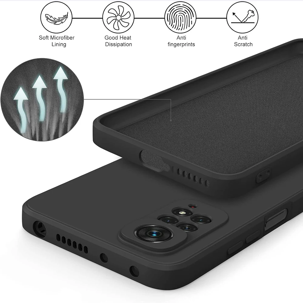 Black Silicone Lanyard Phone Case with Cord Holder