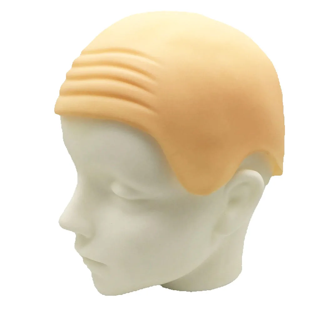 Wig Headgear Soft Makeup Latex Bald Hat Adjustable Size Unisex Reusable Mesh Cover for Men Costume Accessories