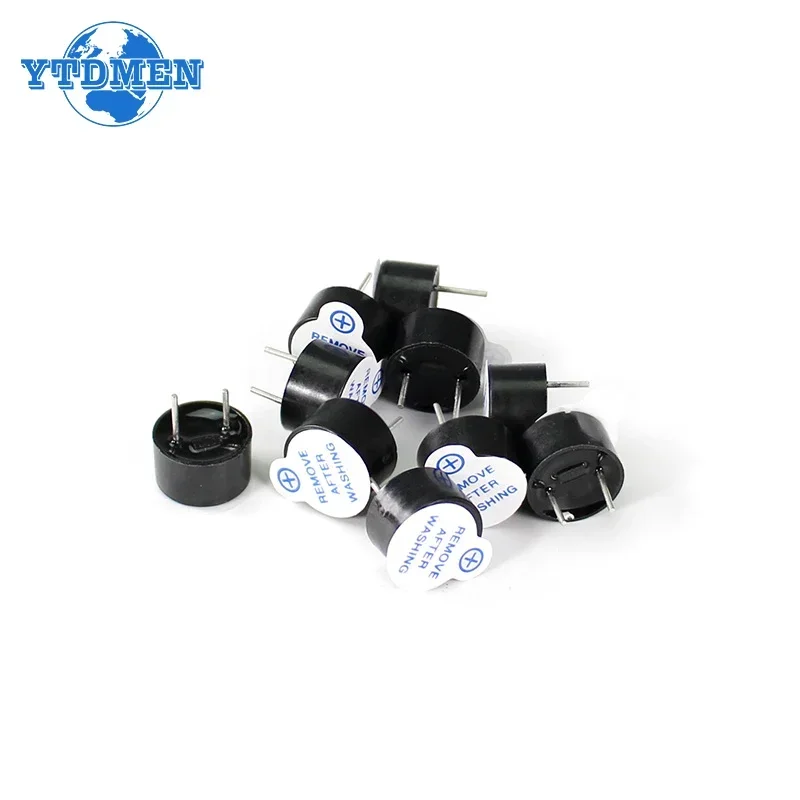 50 Pezzi Cicalino Attivo Magnetico 5V Lungo 12mm, Suoneria Per Allarme, Continuo