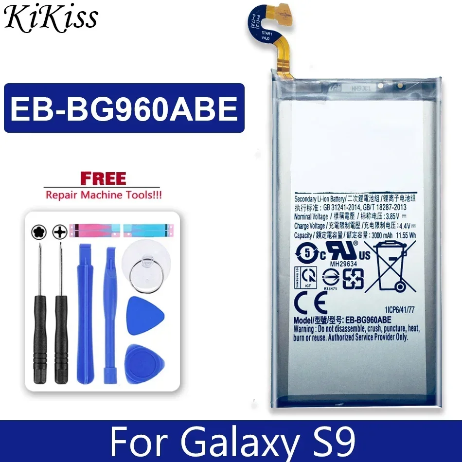 

New Battery EB-BG960ABE EBBG960ABE For Samsung GALAXY S9 G9600 G960F SM-G960 Replace Phone Battery 3000mAh