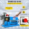 VEVOR Electric Wire Stripping Machine 370W 1.5mm-38mm Cable Stripper Peeling W/ 11 Channels & 10 Blades Removing Plastic Rubber 6