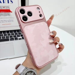 Elegant Camouflage Leather Phone Case - Premium Shockproof Protector Cover - iPhone 13 (Pink PP)