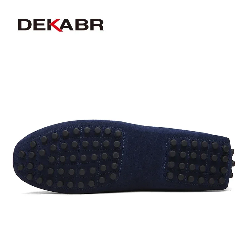 DEKABR Men Casual Shoes Genuine Leather Loafers Moccasins Slip On Flats Driving casual shoes,leather shoes