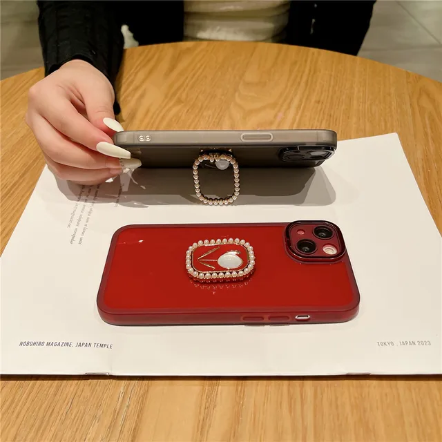 Funda de teléfono con soporte para tulipanes, cubierta de silicona suave para Xiaomi Poco X5, X3, Redmi Note 12 Pro, 5G, 11, 10, 9, 11S, 10S, 12C, 10C, 10A, A1 Plus - Image 3