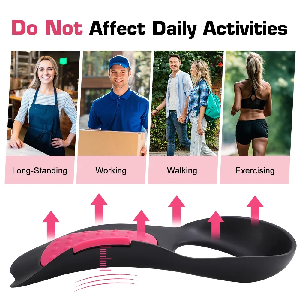 Arch Support Orthopedic Insole For Walk With Arch Half Pad X/O Type Leg Wearable Shoe Heel Cover 1.5-2cm Adjustable Height