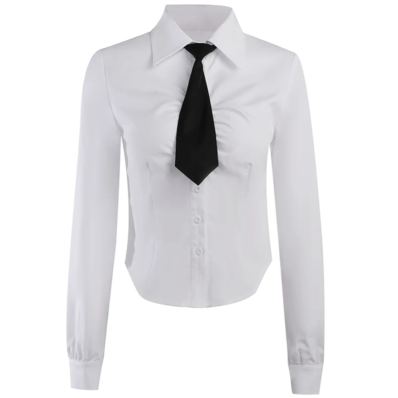 Japanese School Uniform Women Size 4XL Sexy JK Uniform Suit Slim American Sugar Spicy Girls College Style Uniform Set Shirt White + Strap Pleated Skirt