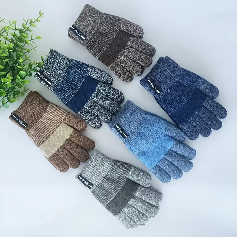 3-8 years /oldKnitted Thicken Kids Gloves Winter Keep Warm Children Baby Plush Furry Full Finger Mittens Soft Gloves