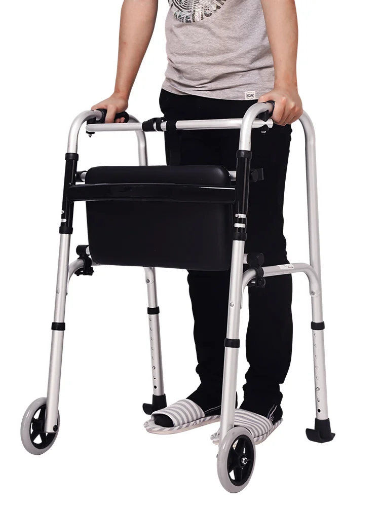 

Elderly walking aids, four legged crutches, light folding, and assisted walking training for disabled people