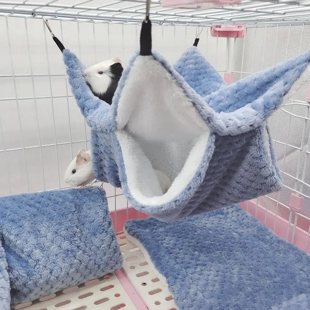 1 Stück Hamsternest Winterbett Hängematte Käfigtunnel Plüsch-Versteck für Hamster, Meerschweinchen, Zuckerhamster und Kleintiere – Detail 14