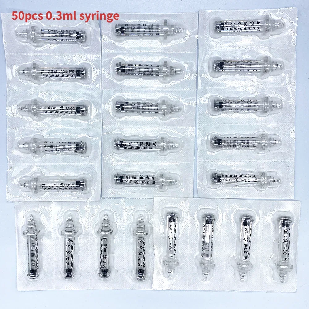 High Quality 0.3ML/0.5ML Syringe Ampoule Head for Hyaluron Gun Hyaluronic Pen High Pressure Wrinkle Removal Water Syringe