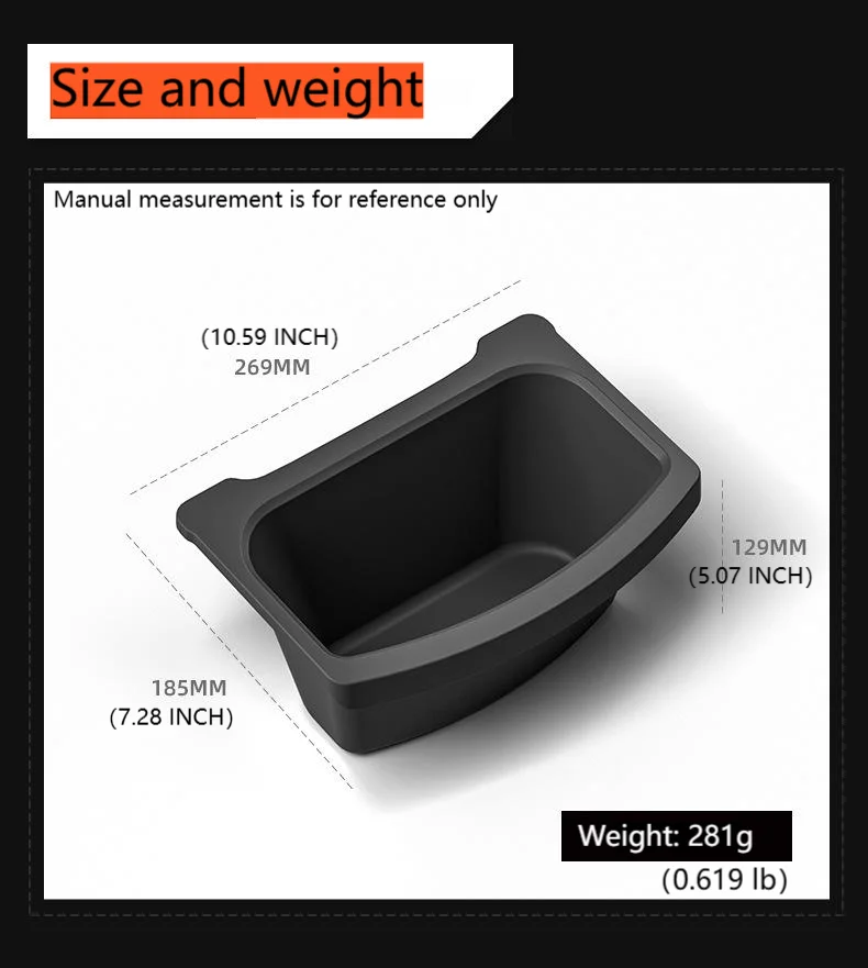 For Tesla Model Y Juniper Rear Seat Storage Box Under Air Vent Storage Case Tras