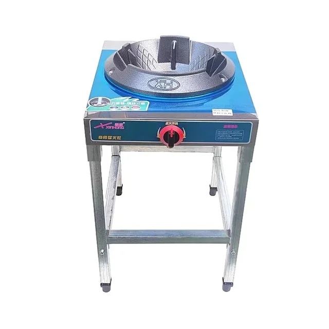 Stainless Steel Fierce Fire Stove Commercial Wok Gas Burner Low-pressure Single-burner Cooktop Liquefied Gas Stove for Kitchen