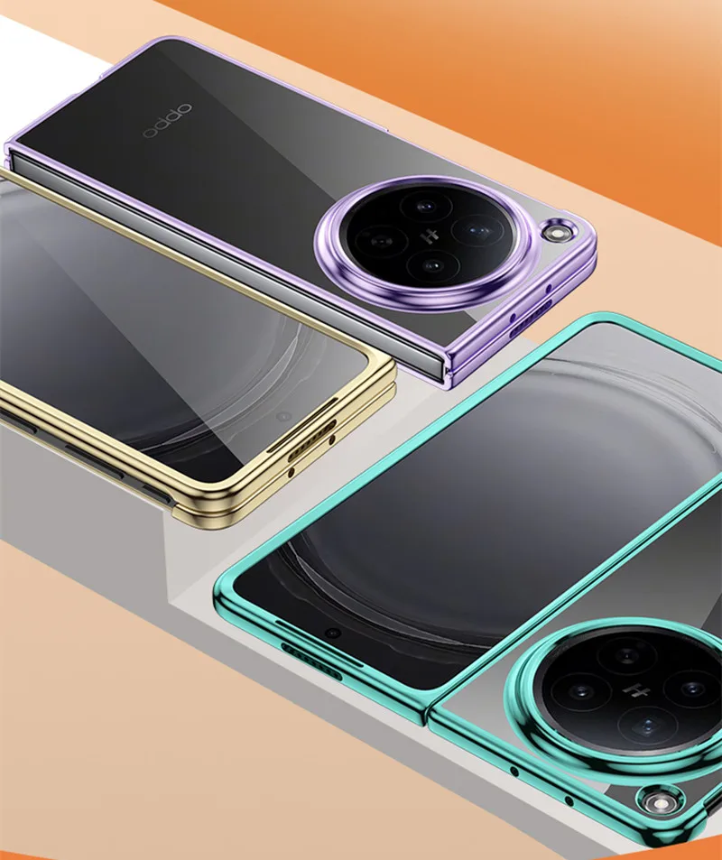 For OPPO Find N6 N5 2in1 Glossy Electroplated PC Case Transparent