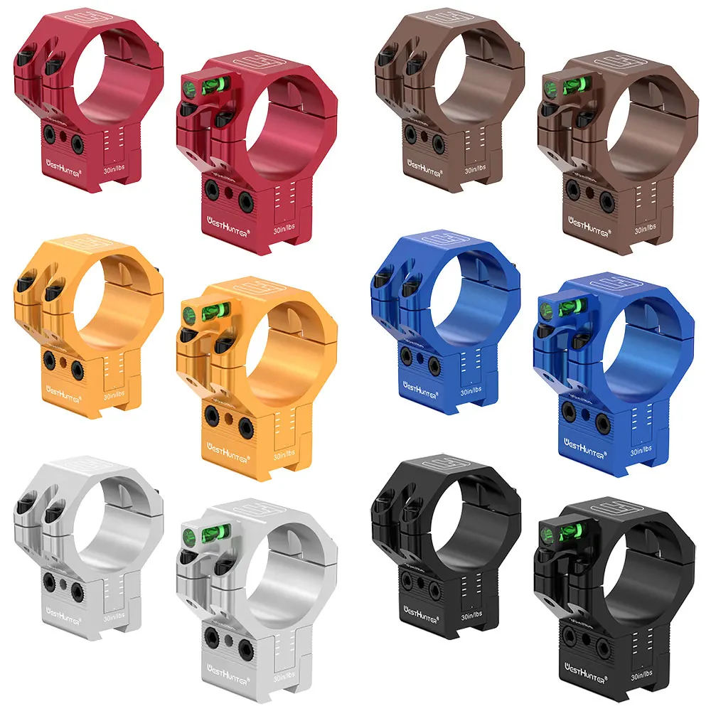 WestHunter Optics MOA And Height Adjustable Dovetail Mounts Dia 30MM Or 34MM Adjust Elevation Scope Rings Fit 11mm Rail