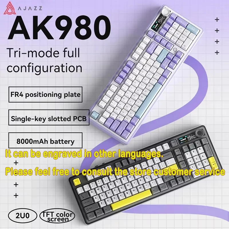 Ajazz AK980 RGB Backlit Mechanical Gaming Keyboard 98 Keys