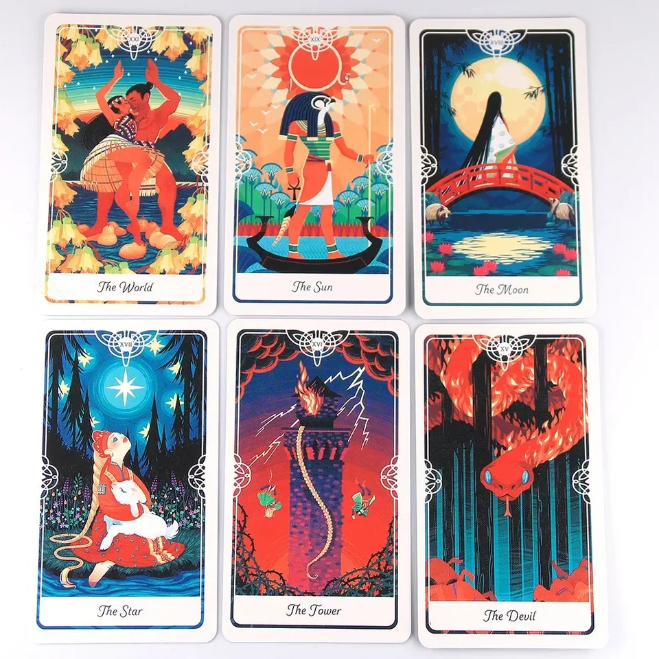 Baraja De Tarot De 78 Cartas En Inglés, Tamaño 12x7 Cm, Con Ilustraciones Detalladas, Ideal Para Adivinación, Autodescubrimiento Y Juegos De Fiesta