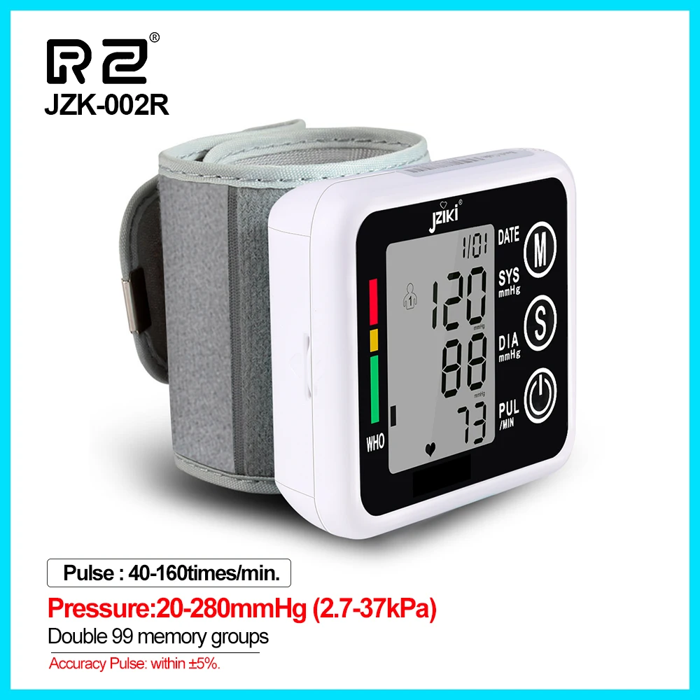 Household Health Care Sphygmomanometer Blood Presure Meter Monitor Heart Rate Pulse Portable Smart Blood Pressure Meter JZK002R
