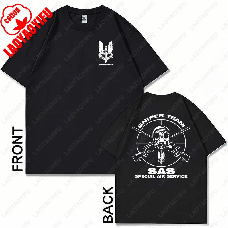 Elite Sniper Men's Cotton Tee - Short Sleeve Casual Military-Inspired Shirt